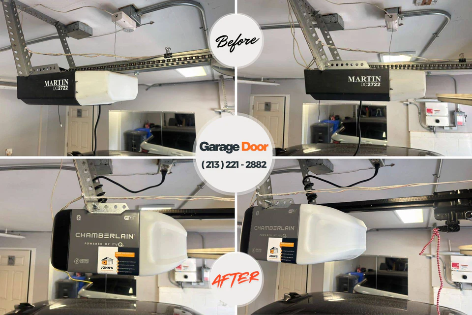 Before and after: garage door repair Fair Plain, MI